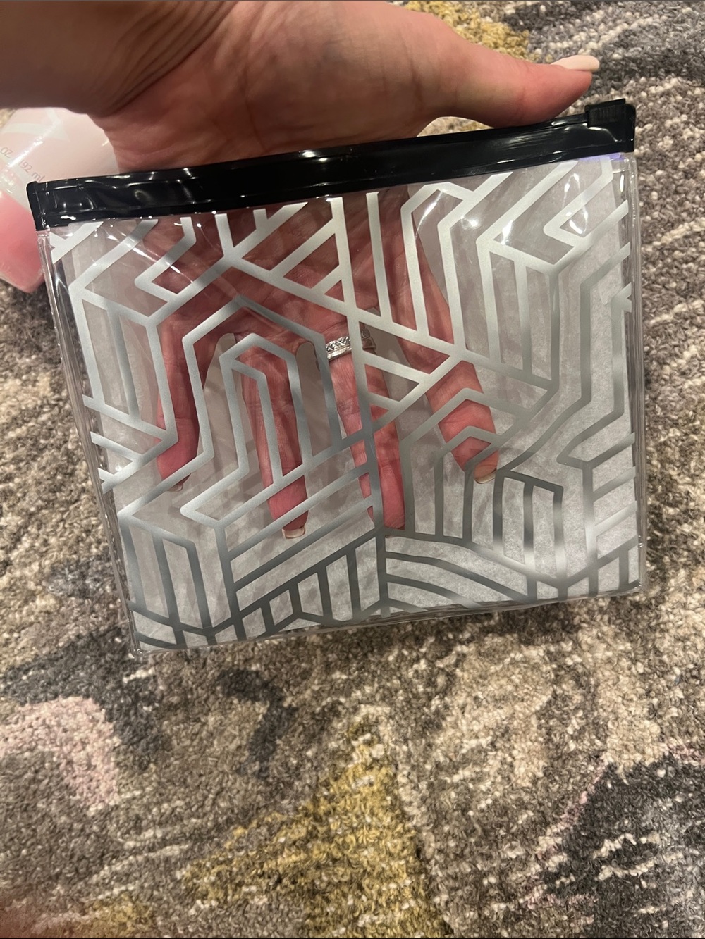 Mary Kay Clear Cosmetic Pouch with 2 in 1 body wash.
